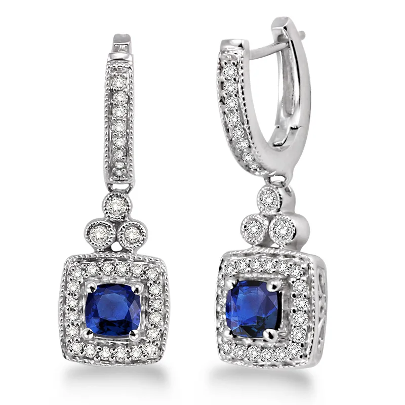 Jilco Inc Diamond & Sapphire Earrings