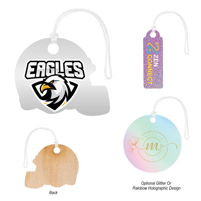 Full Color Wood Bag Tag - 9" view 2