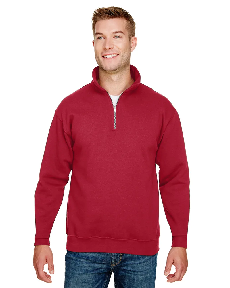 BAYSIDE Unisex USA Made Quarter-Zip Pullover Sweatshirt view 2