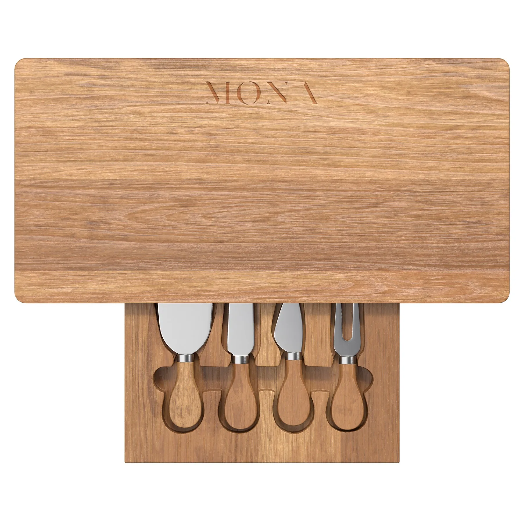 Monroe Cutting Board And Cheese Knife Set