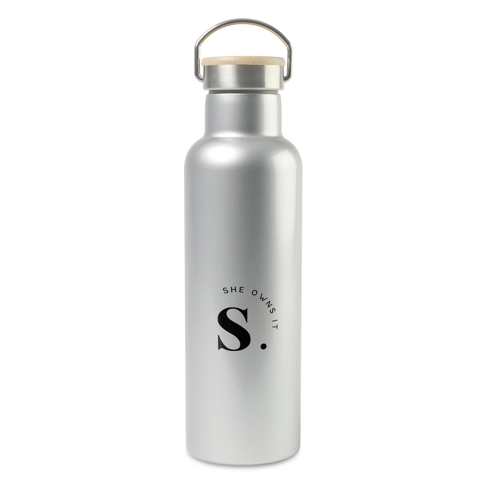 Aviana™ Metallics Double Wall Stainless Steel Wine Bottle - 25 Oz. - Metallic Silver