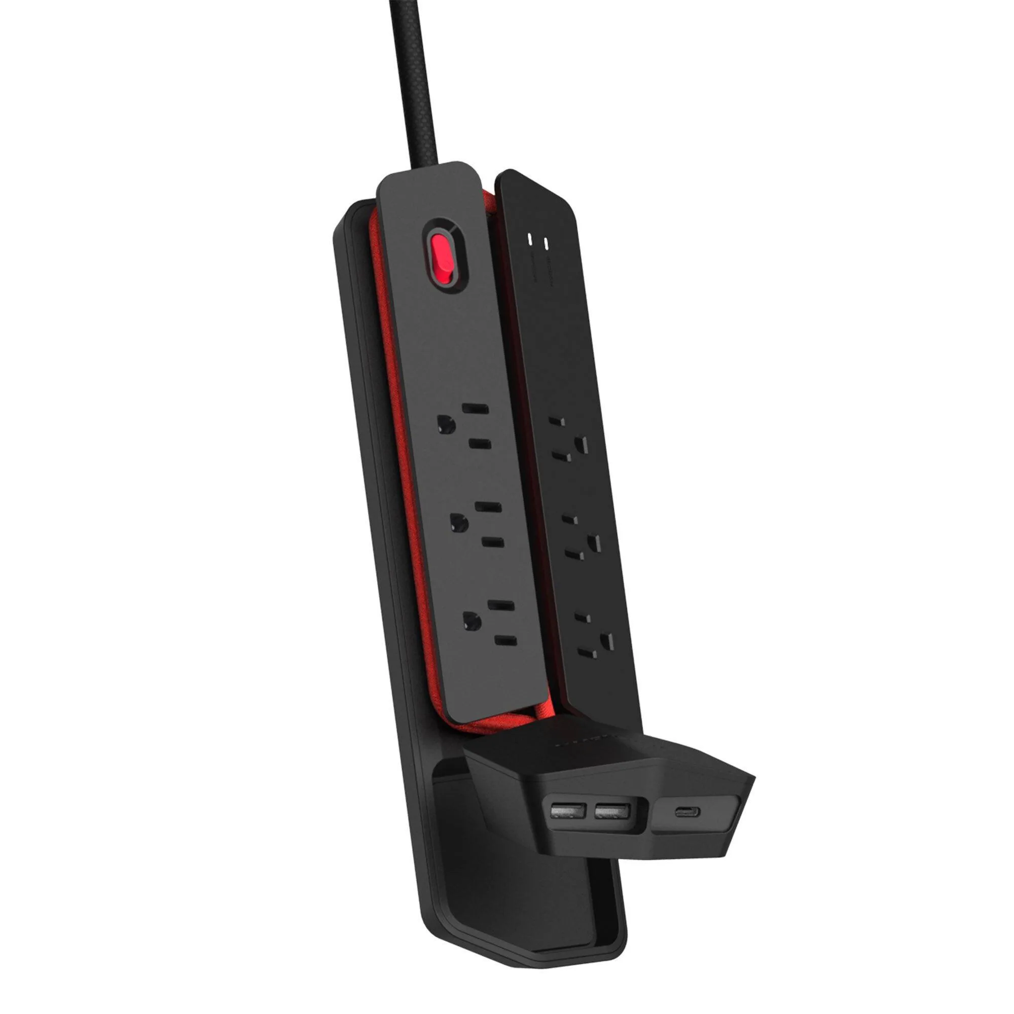 Monster Power Center Vertex 6 Ac Outlet Surge Protector Black