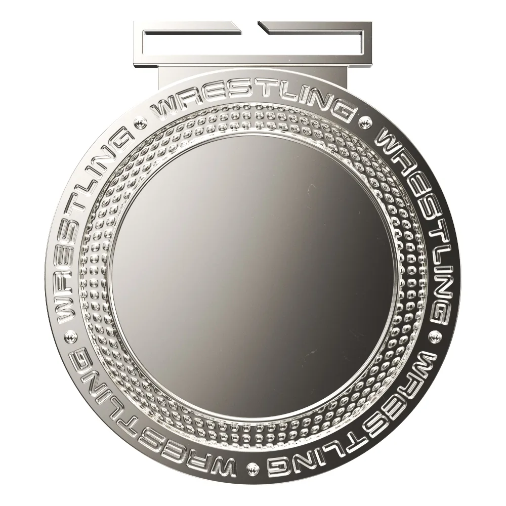 Dual Plated Wrestling Medallions 3" view 2