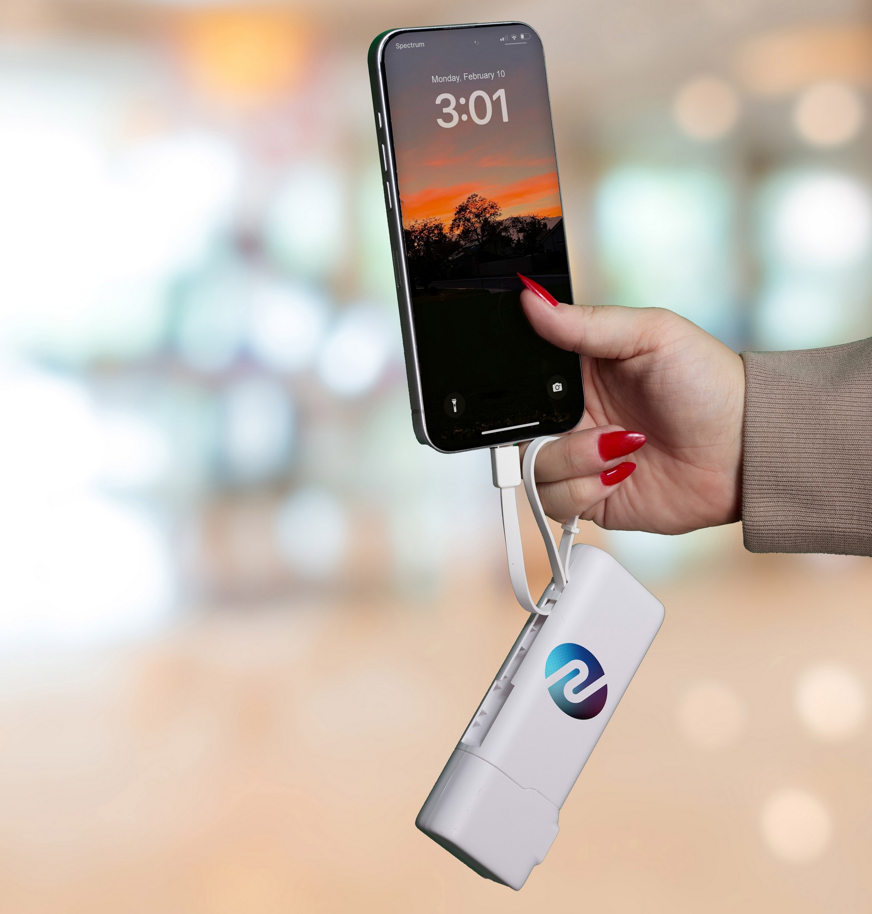 UL Listed 10,000 mAh 20W PD Power Bank with AC Plug