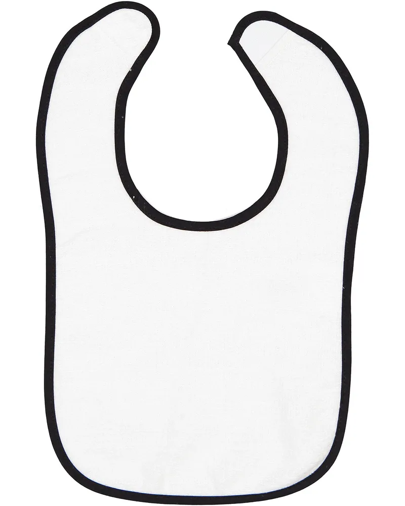 Rabbit Skins Infant Contrast Trim Terry Bib