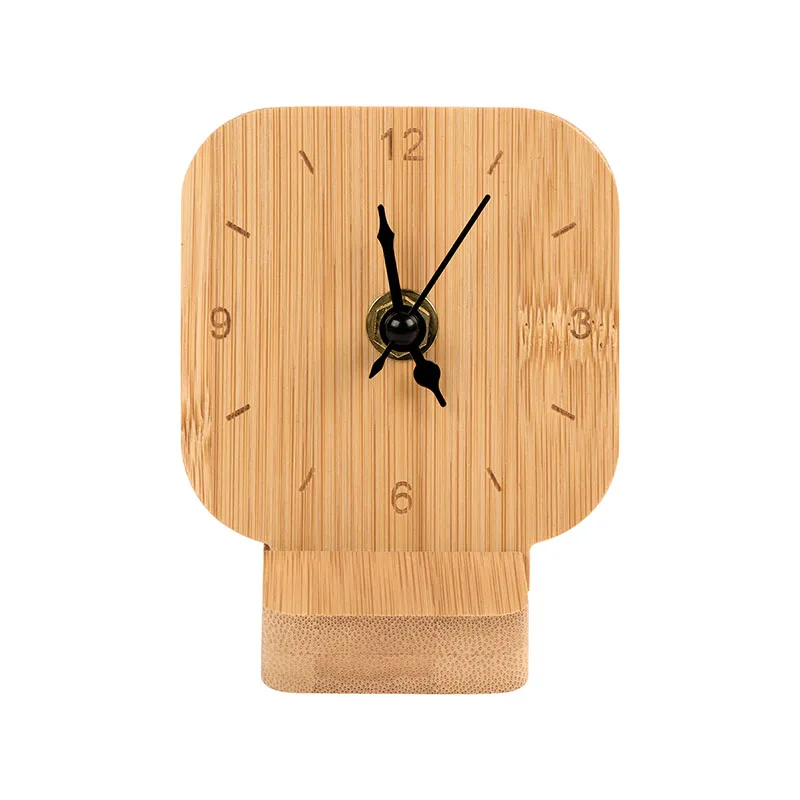 Cade Bamboo Desk Clock view 2