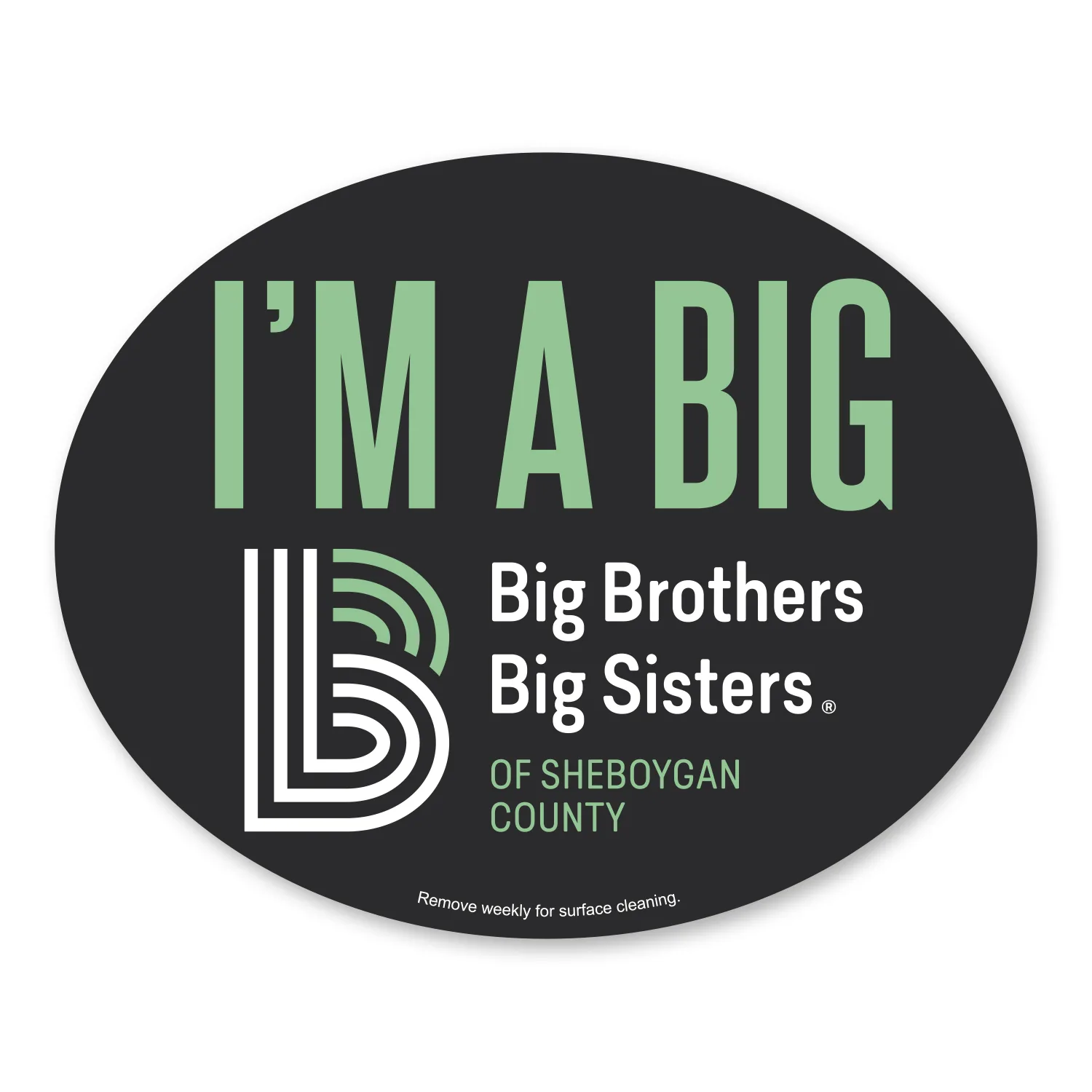 Car Sign Oval Magnet 5 x 4