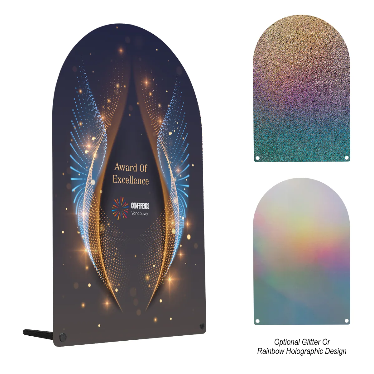 Acrylic Award - Arch Rectangle 10" view 2