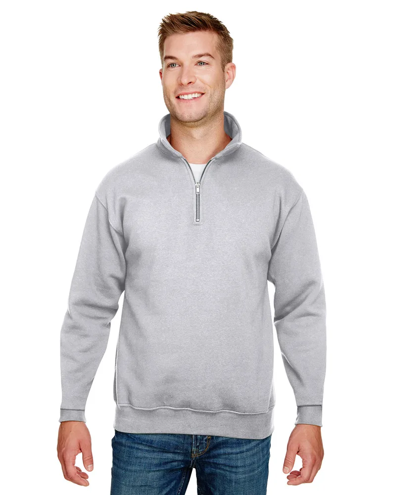 BAYSIDE Unisex USA Made Quarter-Zip Pullover Sweatshirt view 6