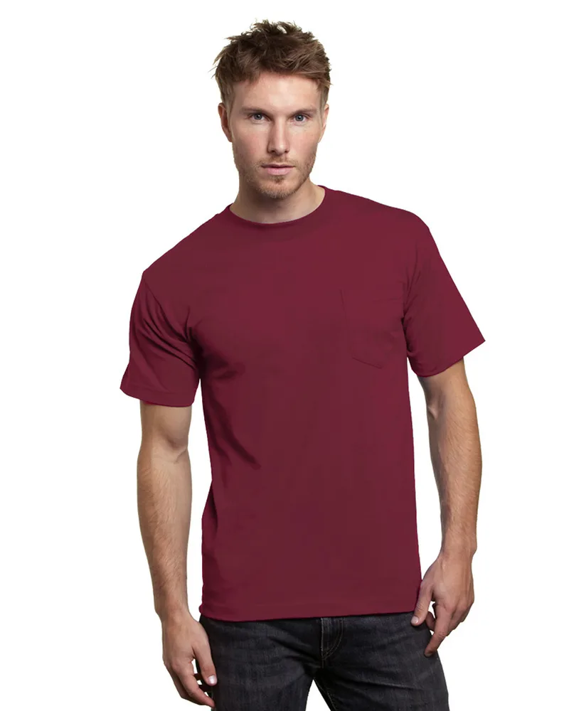 BAYSIDE Unisex USA Made Heavyweight Pocket T-Shirt view 4