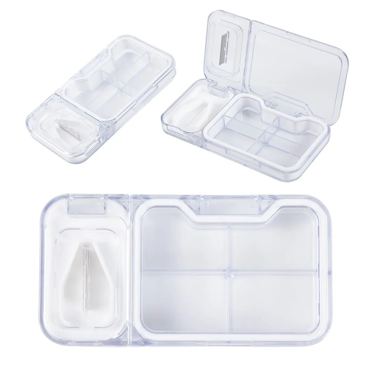 Cache 4-Compartment Pill Box with Tablet Cutter view 2