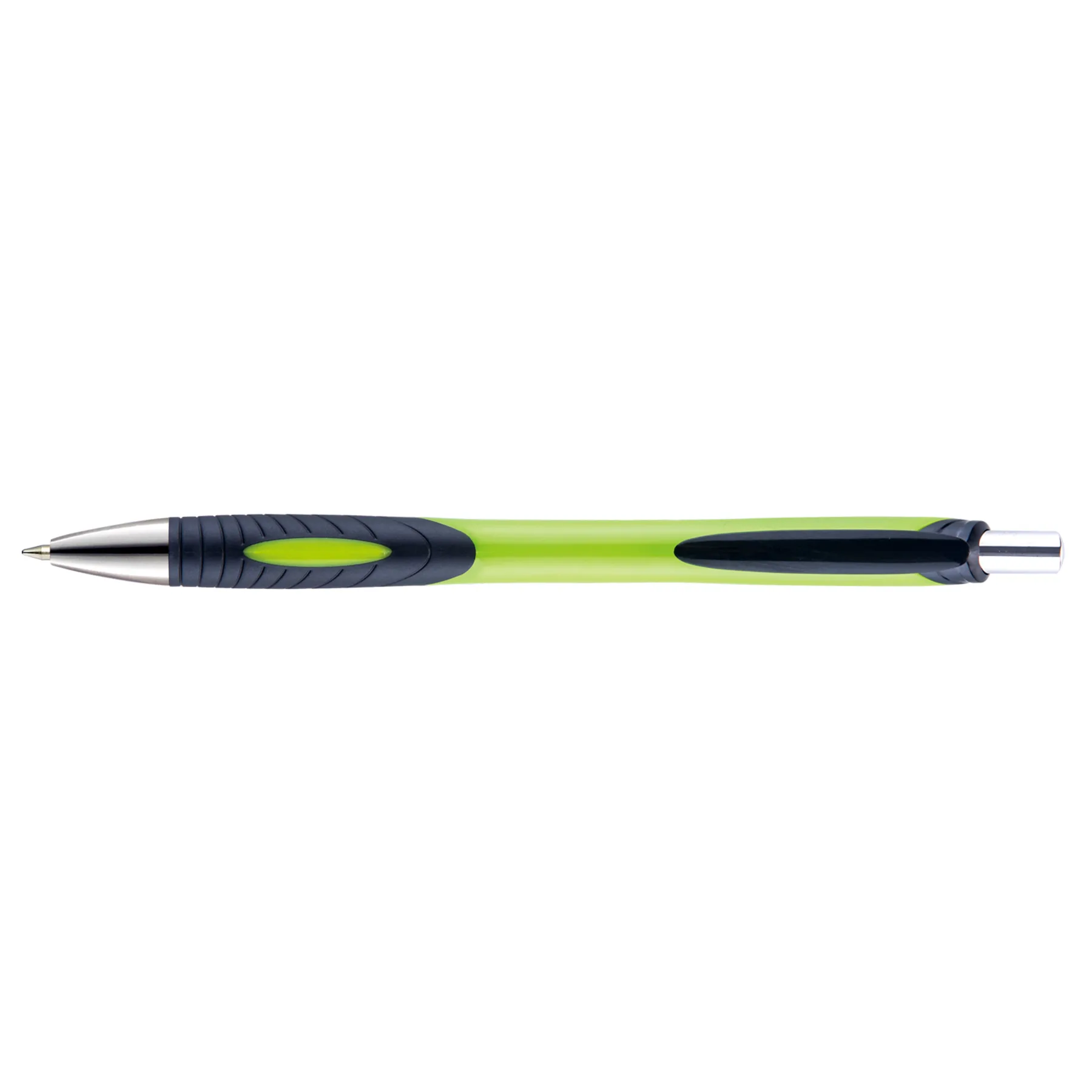 Lime Green/Black/Silver Blank Front View