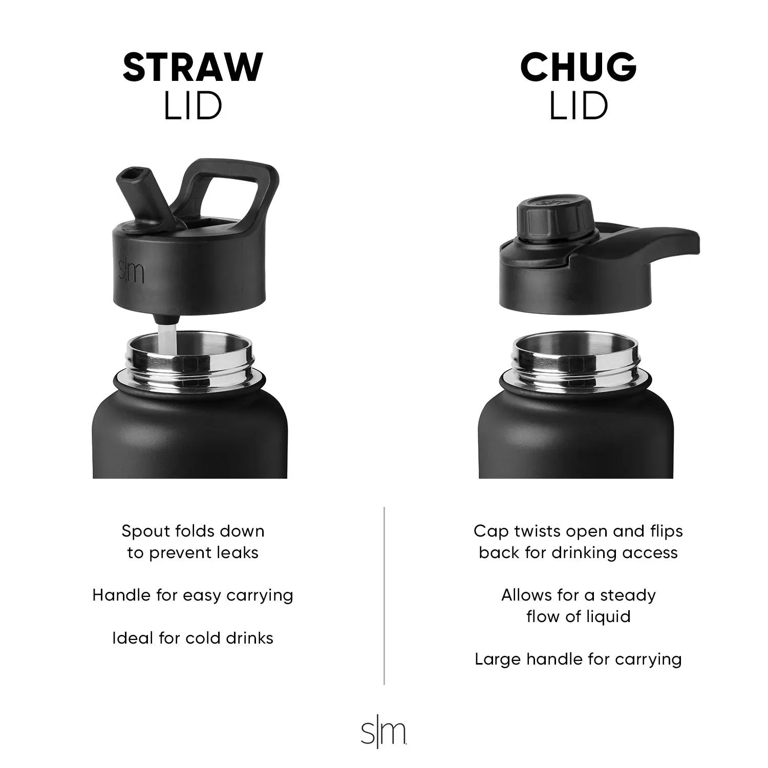 32 oz Simple Modern® Double-Walled Insulated Summit Water Bottle with Straw & Chug Lid view 4