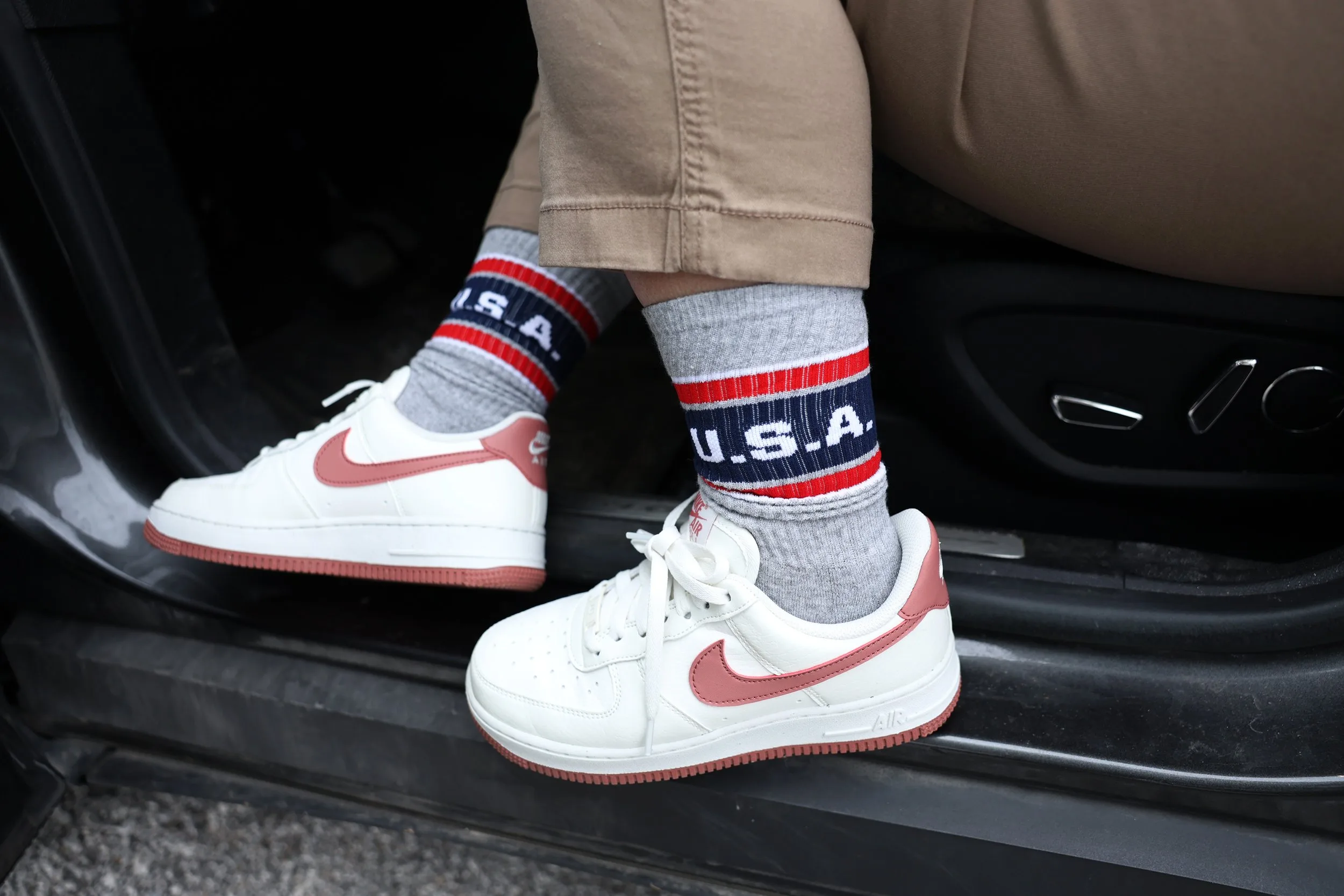 USA Made Ribbed Crew Athletic Sock