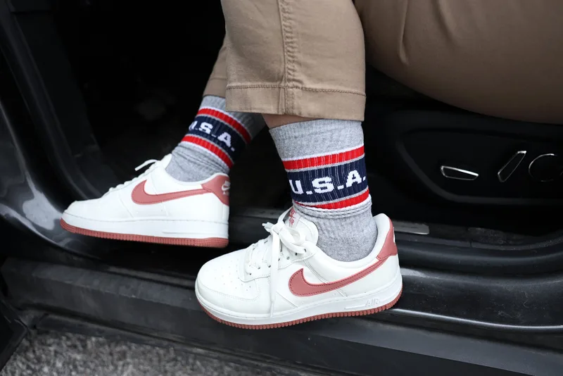 USA Made Ribbed Crew Athletic Sock