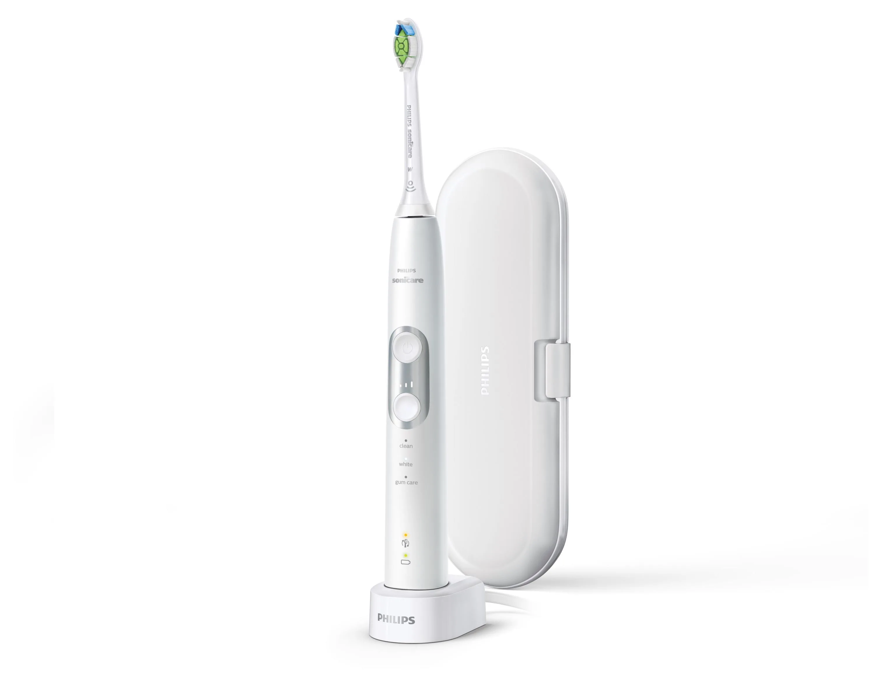 Philips Sonicare Protectiveclean 6100 Toothbrush W/ Travel Case White