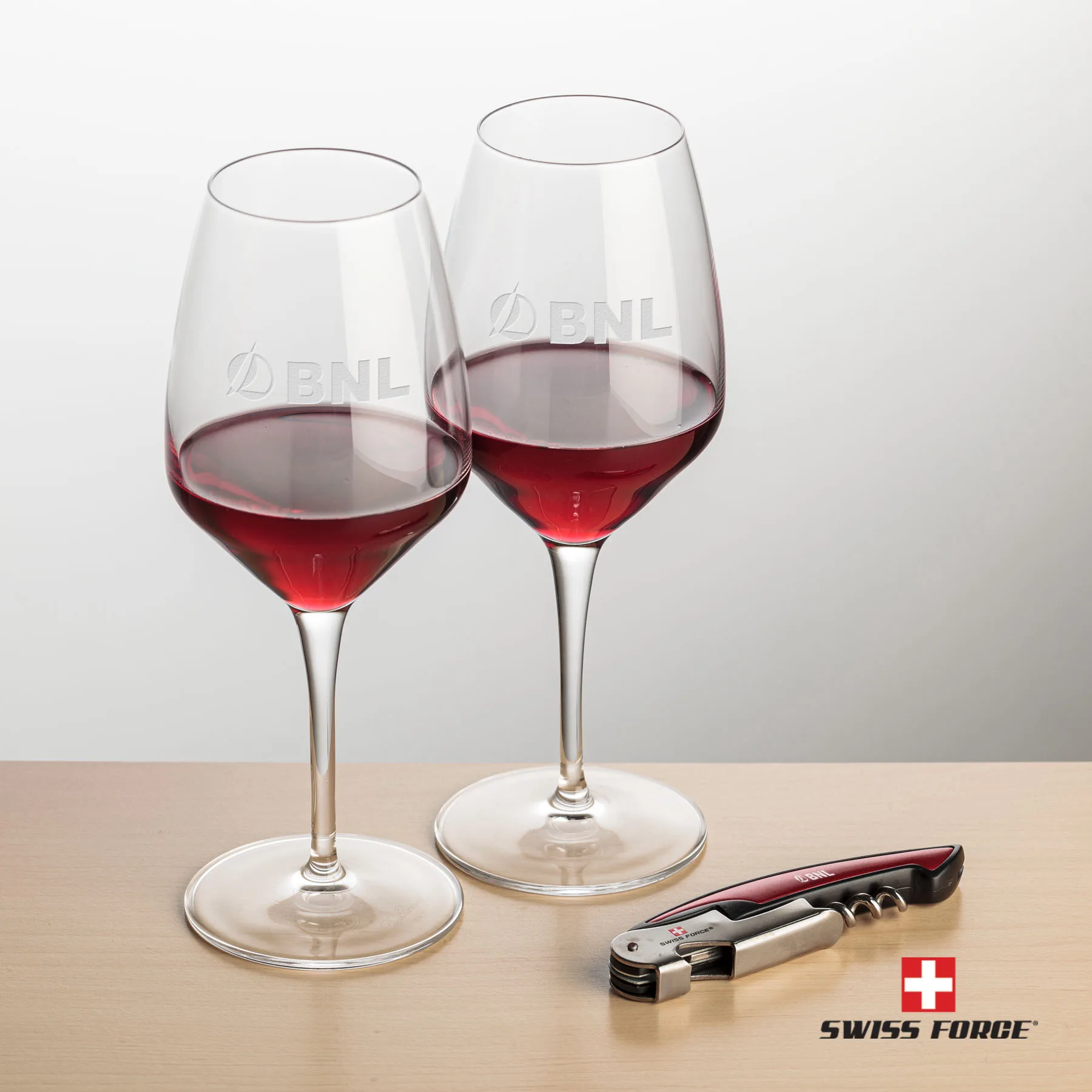 Impressive Wine Set, Laser Engraving, Red