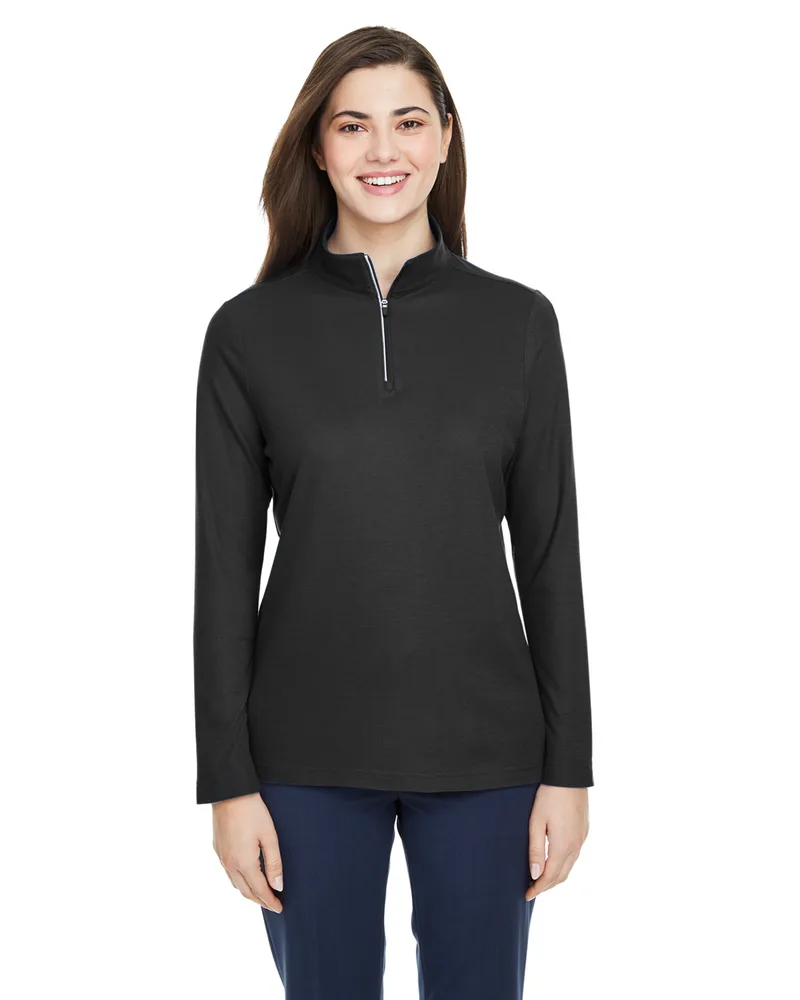 CORE365™ Women's Fusion ChromaSoft™ Pique Quarter-Zip Pullover Shirt
