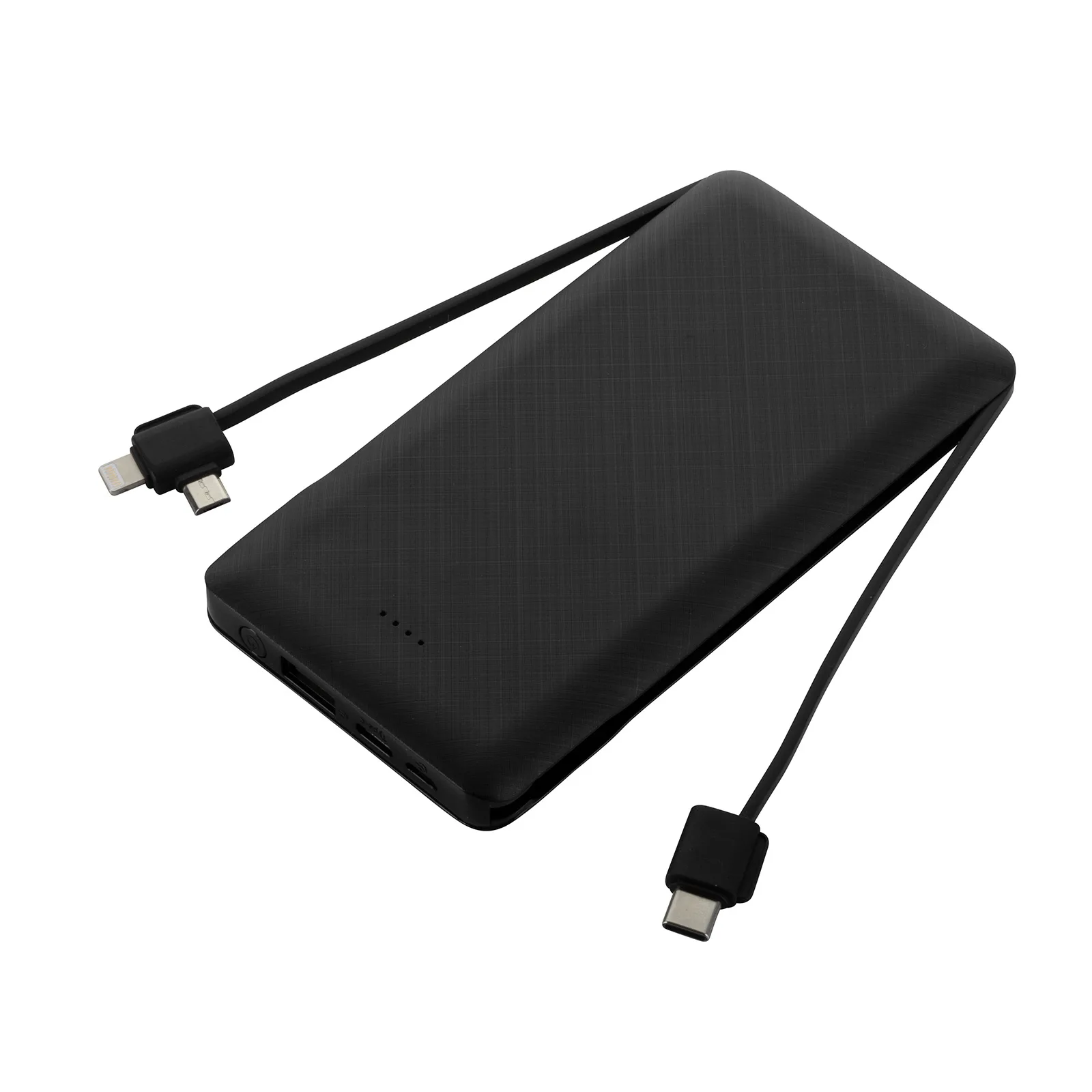 3-in-1 built-in cable 10,000 mAh portable power bank view 3