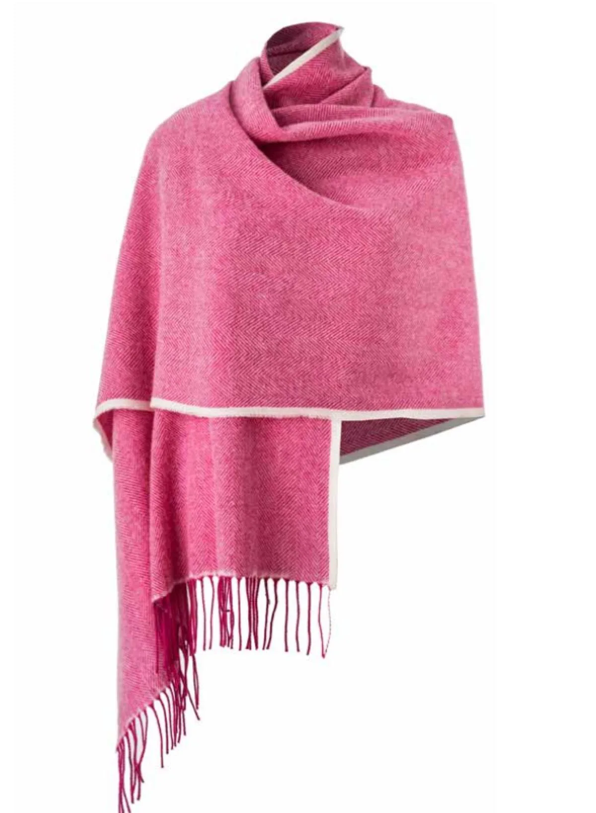 Avoca Pink White Sandymount Shawl