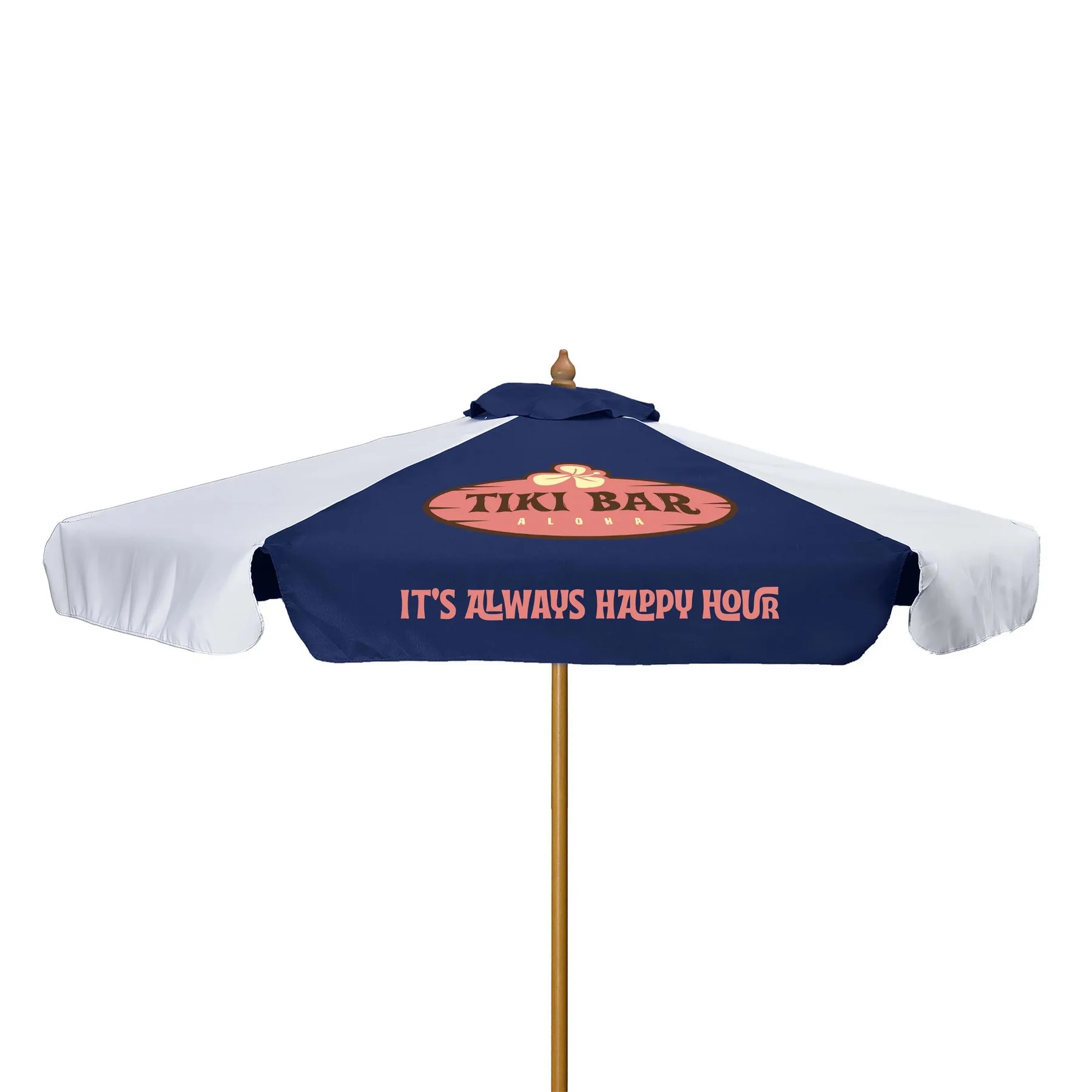 7' Wood Market Umbrella Kit With Valance (2 Imprints) view 6