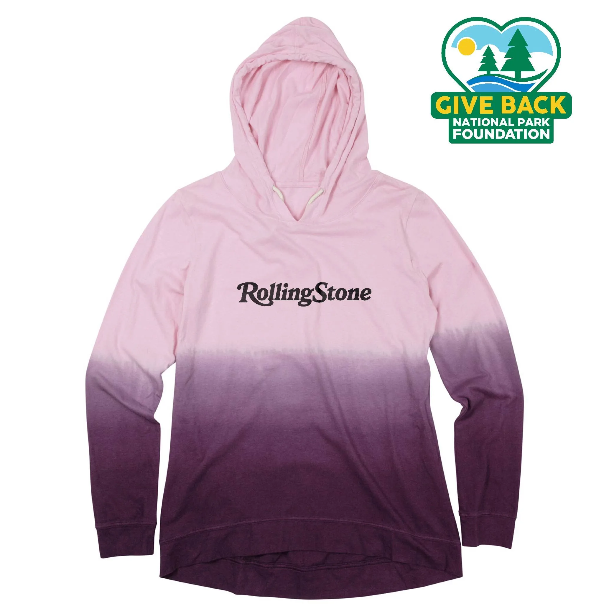 ACE Ladies Ombre Long Sleeve Hooded T-shirt view 4