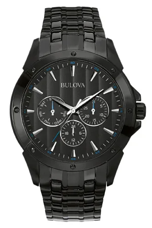 Bulova Watches Men's Classic Collection, Black Ip Stainless Steel w/Black Dial Watch