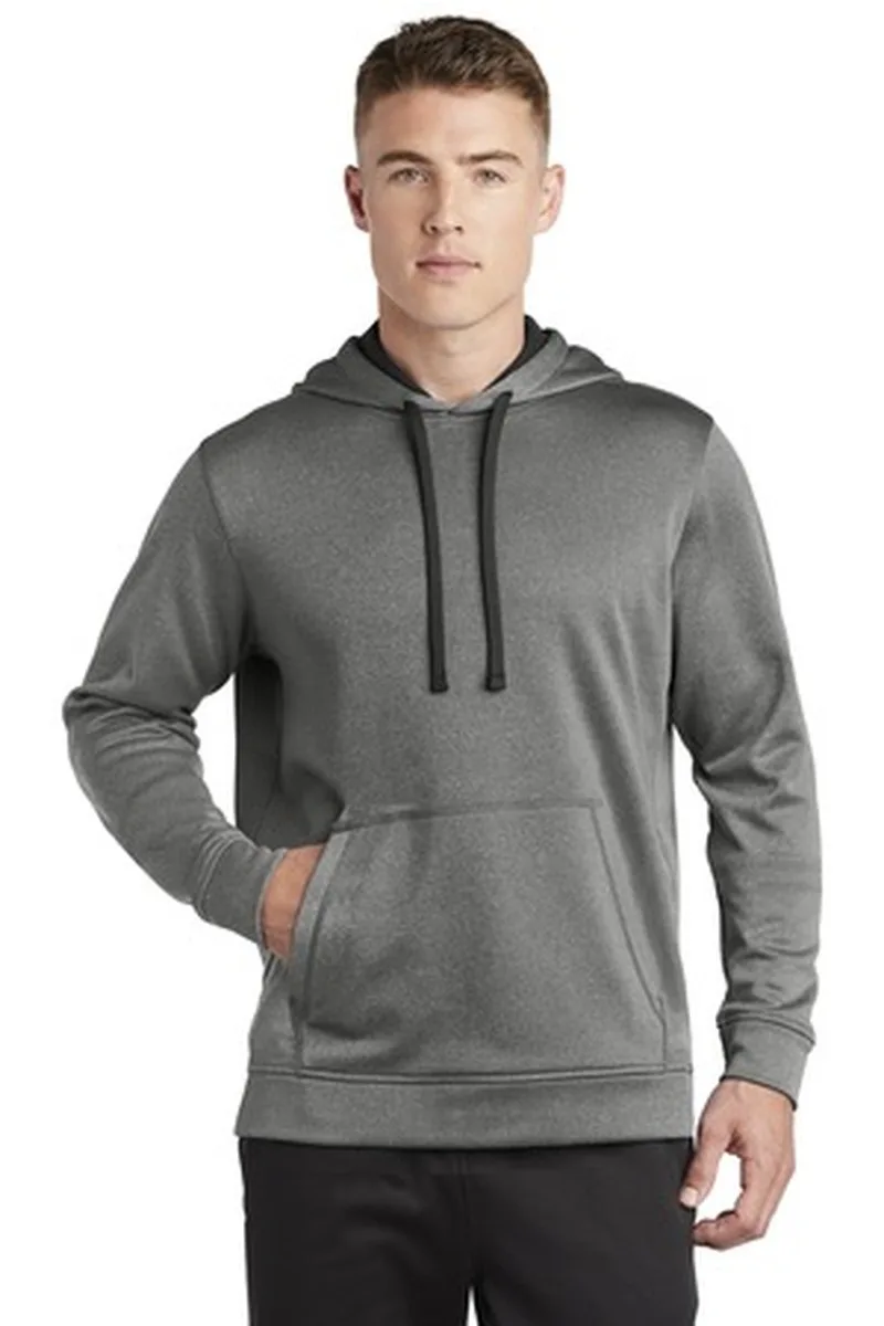 Sport-Tek ® PosiCharge ® Sport-Wick ® Heather Fleece Hooded Pullover.