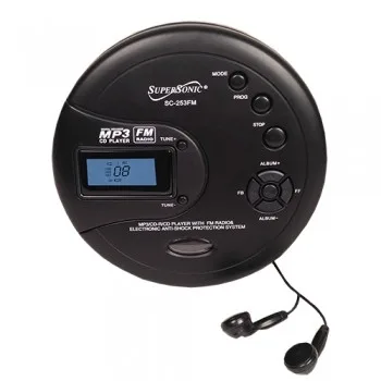 SuperSonic Personal MP3/CD Player with FM Radio