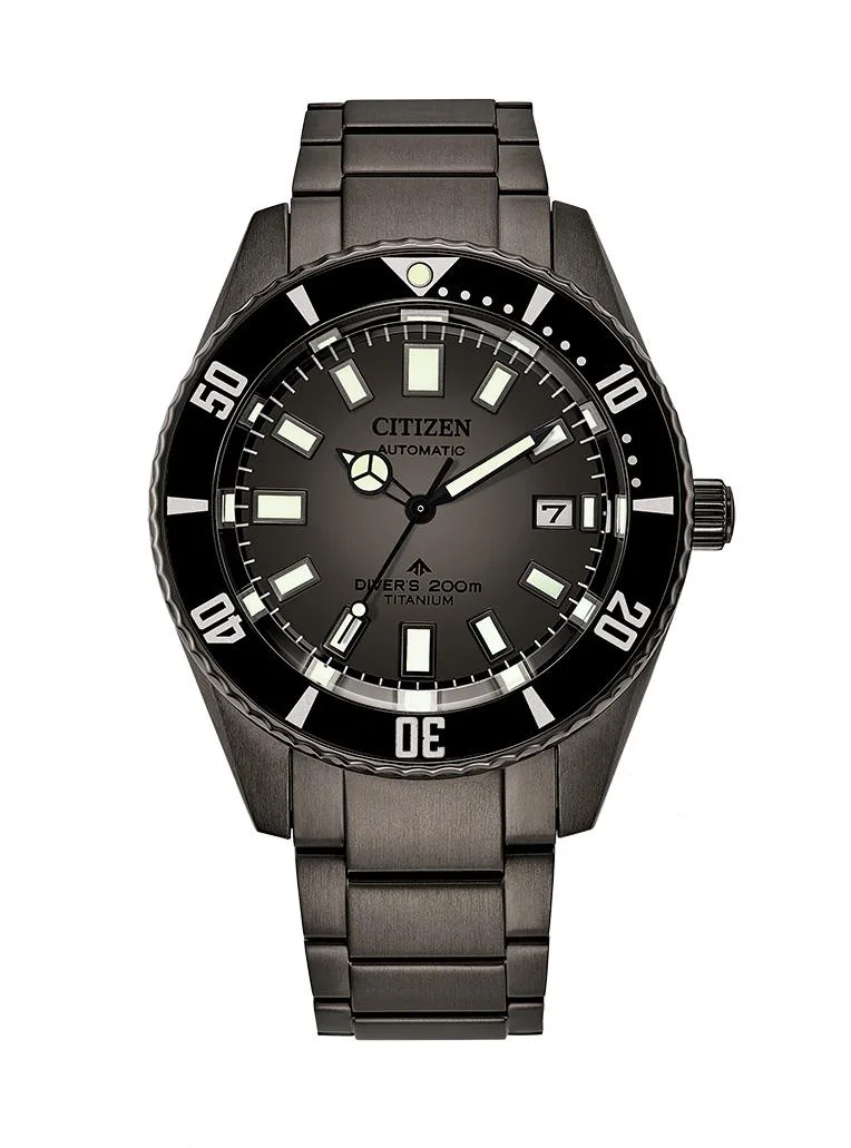 Citizen Watch Men's Promaster Dive Automatics Titanium Bracelet Watch Gray Dial