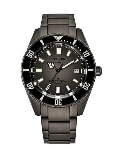 Citizen Watch Men's Promaster Dive Automatics Titanium Bracelet Watch Gray Dial