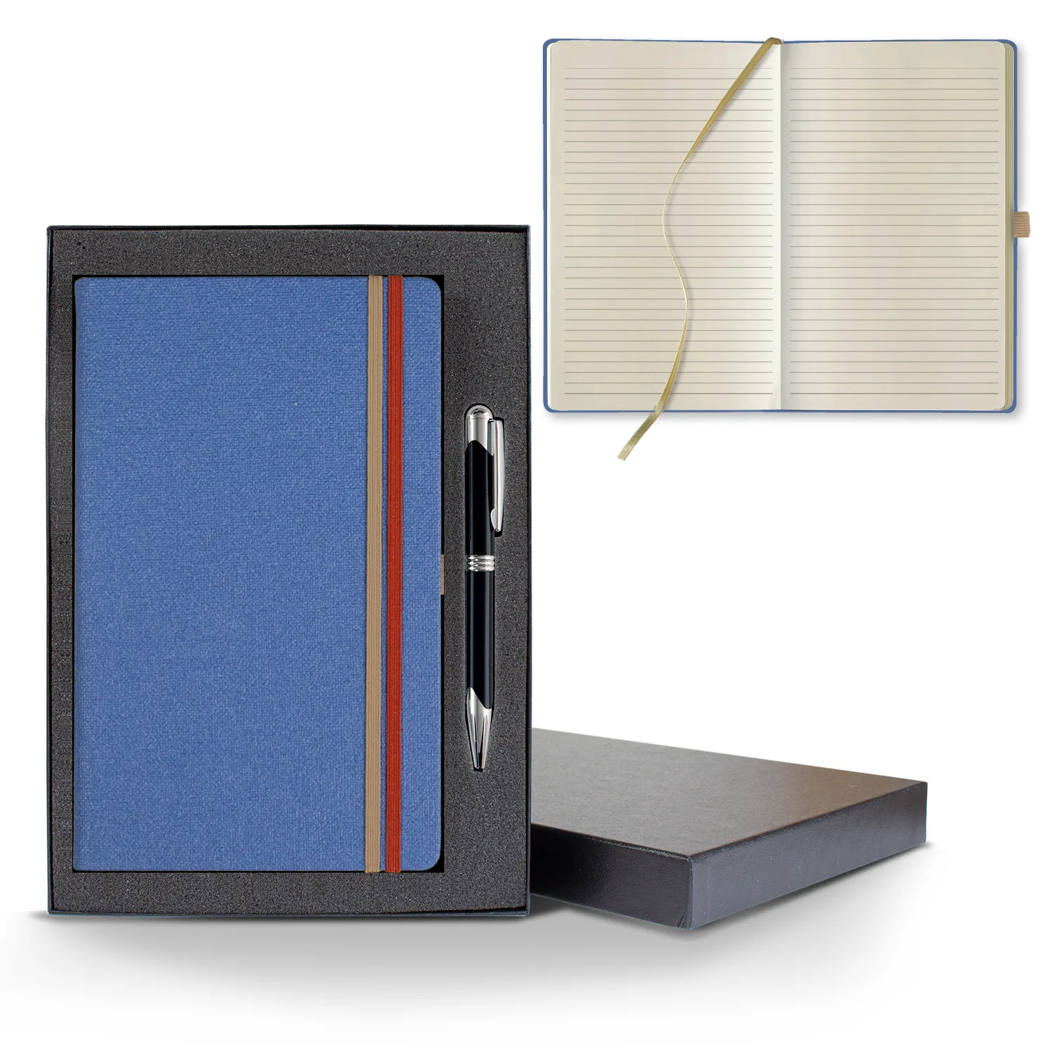 Castelli Bi Band Medio Lined Ivory Page Journal Gift Set view 2