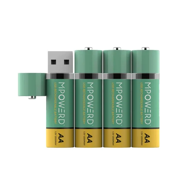 MPOWERD 4 Pack Rechargeable USB Batteries view 2