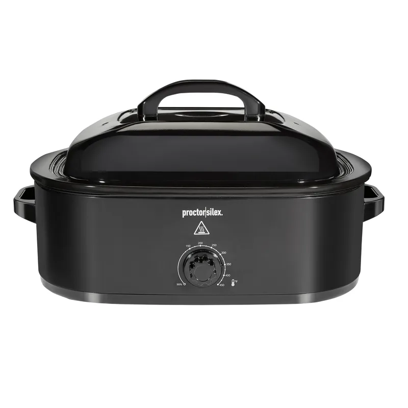 Proctor Silex Electric Roaster Oven w/Self-Basting Lid Black 18 Quarts