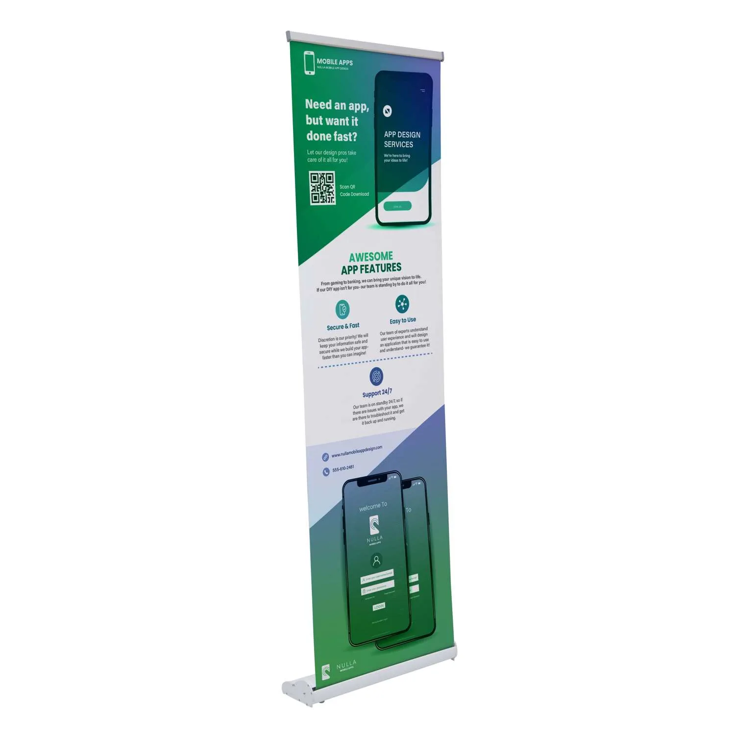 24" LiteWay Stratus Retractor Kit No-Curl Hybrid