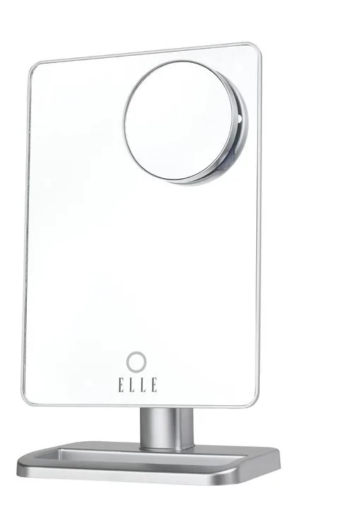ELLE Silver Vlogging Mirror w/Bluetooth® Speaker