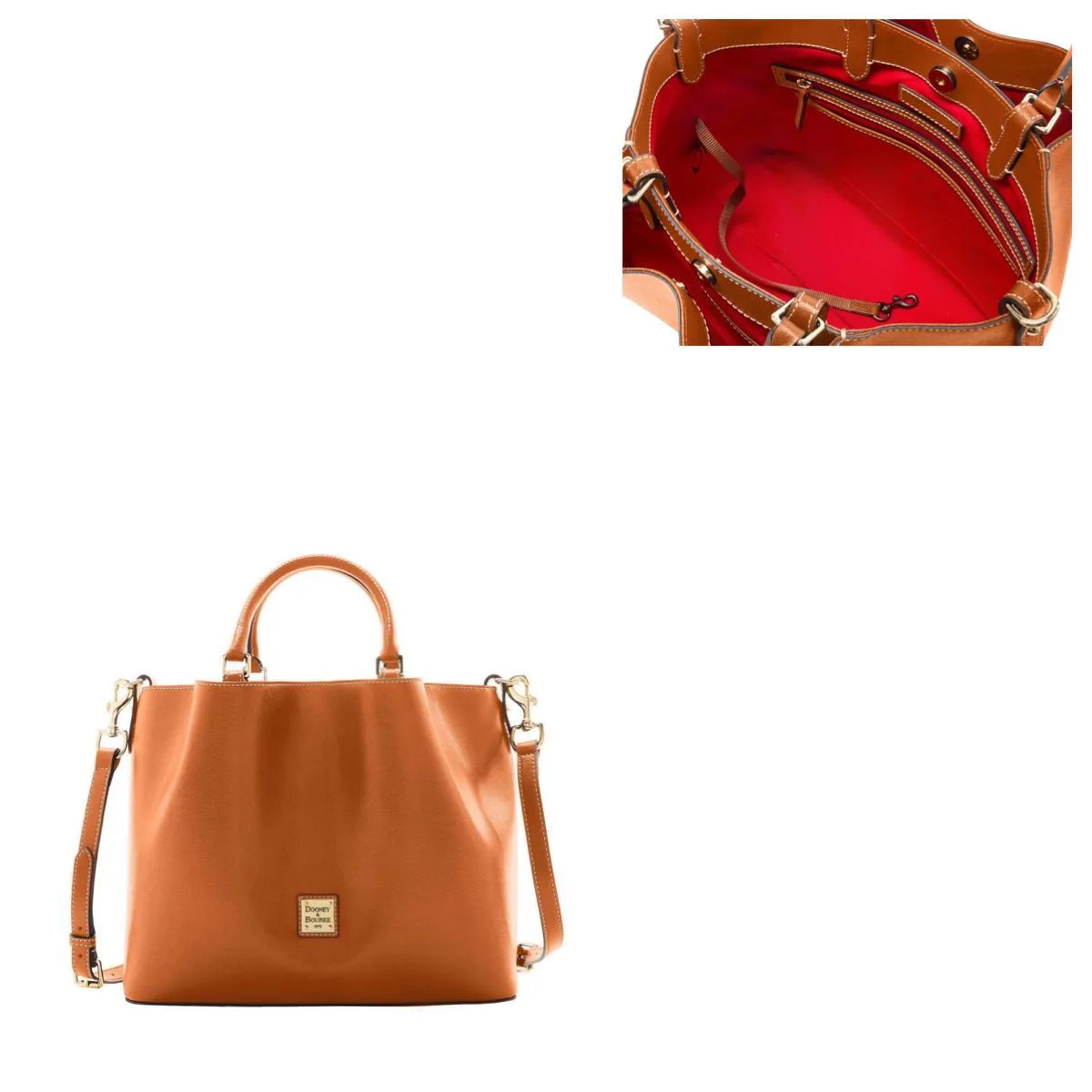 Dooney & Bourke Natural Saffiano Large Barlow