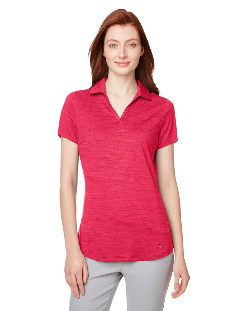PUMA GOLF Ladies' Cloudspun Free V-Neck Polo view 5