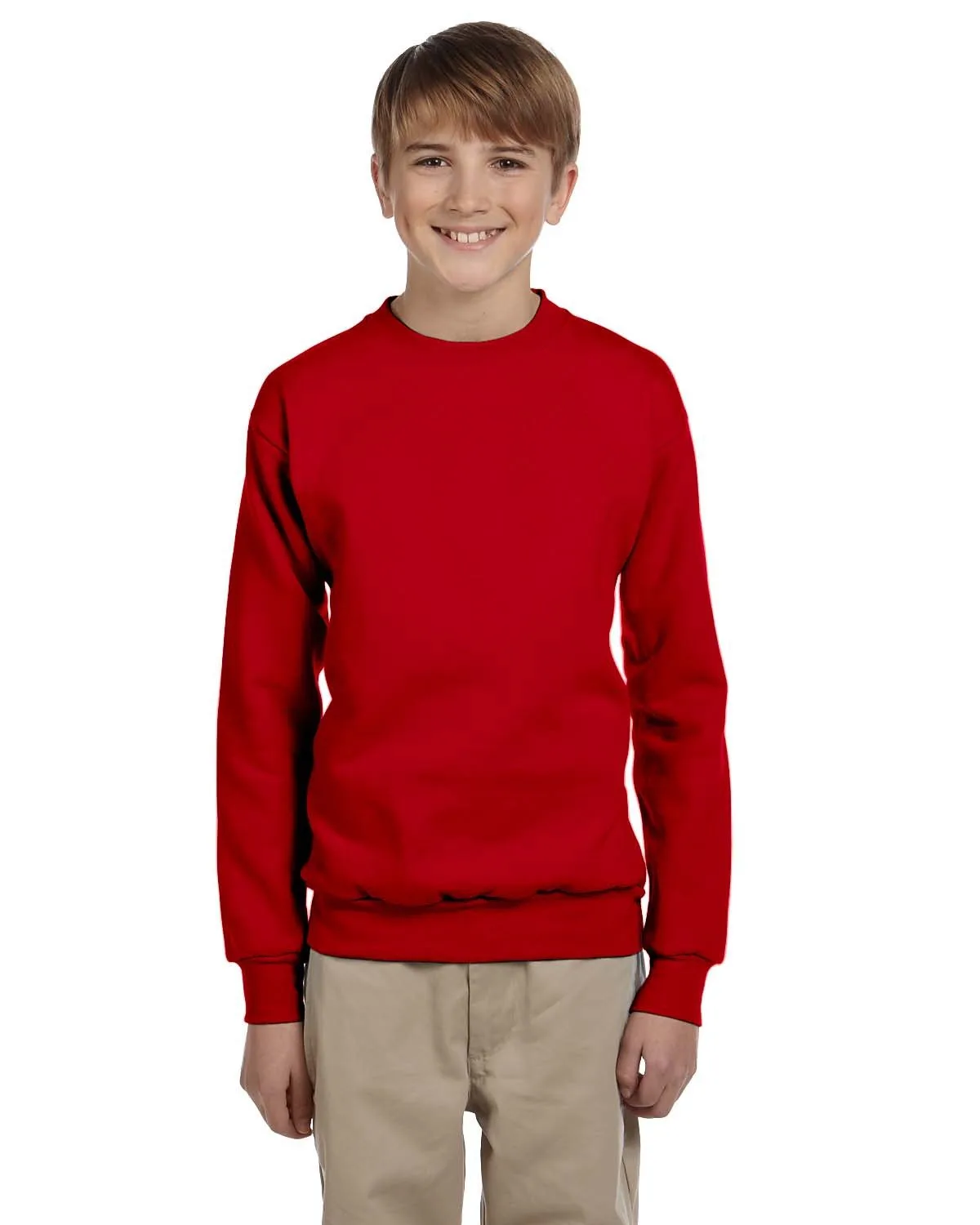 Hanes Printables Youth ComfortBlend® EcoSmart® Fleece Crew view 4