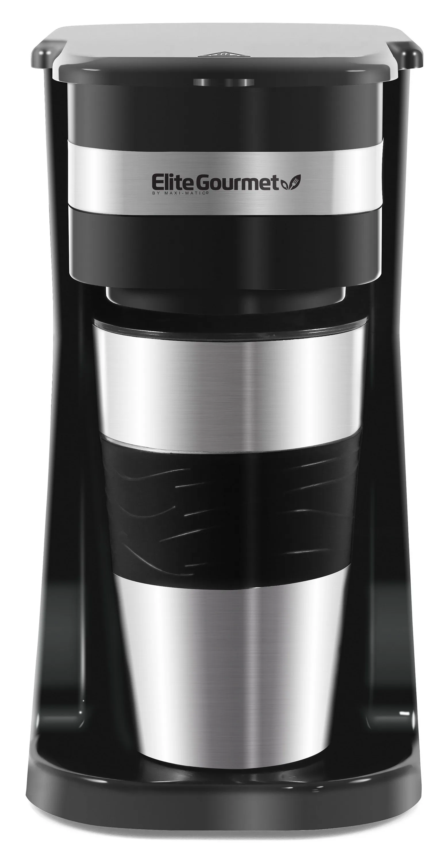 Elite Gourmet 1 Cup Single Serve Coffeemaker W/ Travel Mug