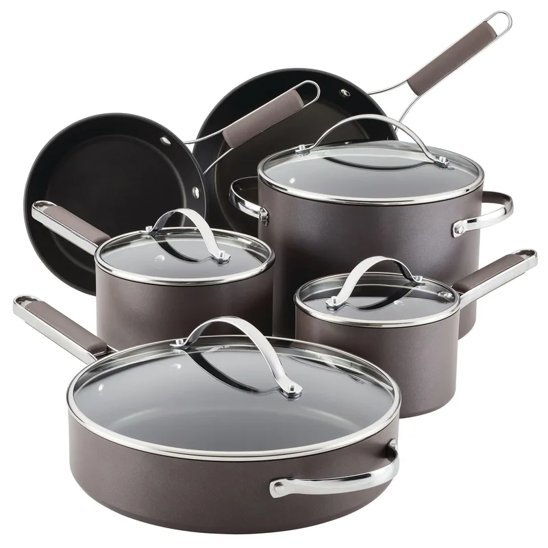 Ayesha Curry Professional Hard Anodized 10Pc Cookware Set