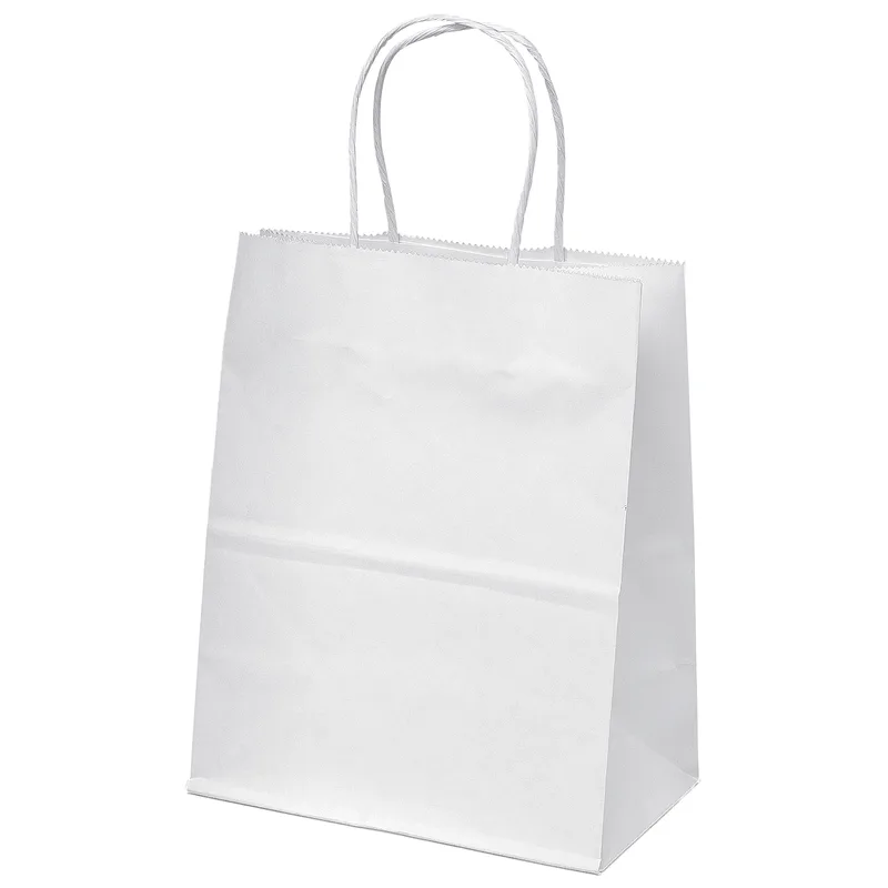 Mini - White Shopper - Foil Print (8" x 4 1/2" x 10 3/4") view 2