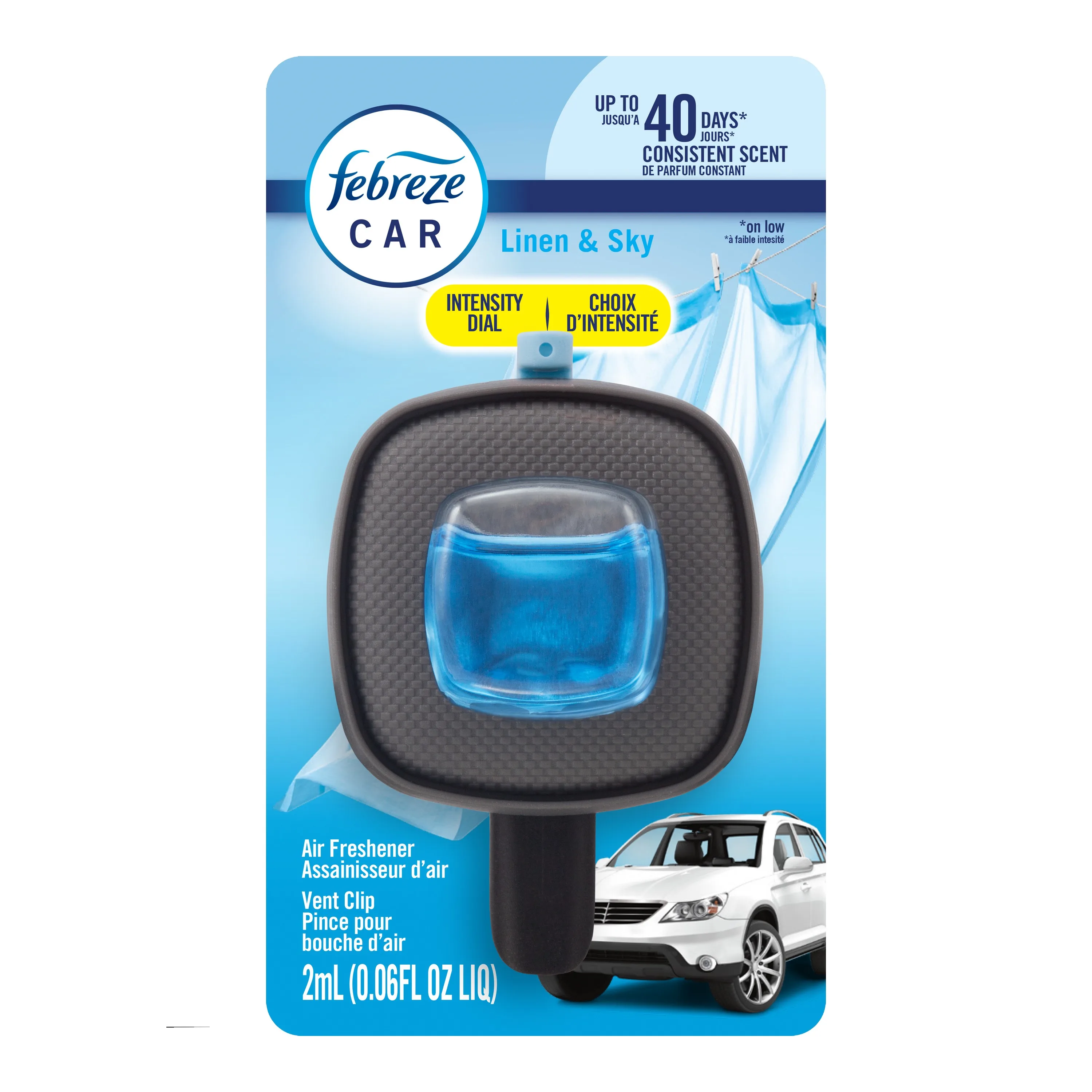 Febreze® CAR™ Vent Clip - Standard; Linen & Sky scent view 2