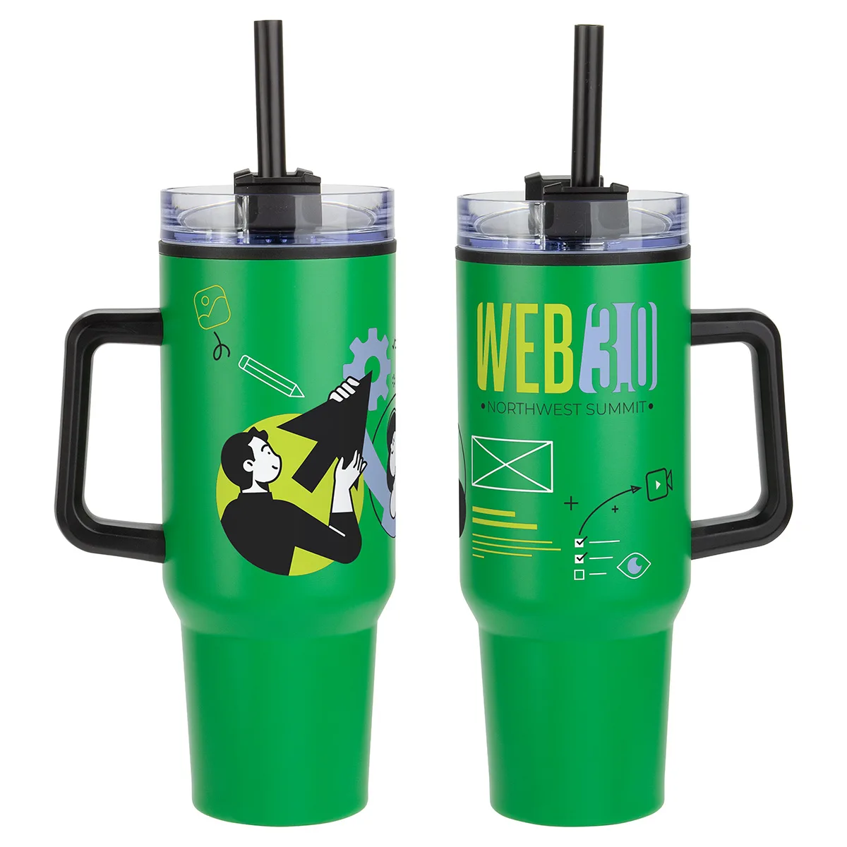 Outpost 40 oz Stainless Steel/Polypropylene Mug view 7
