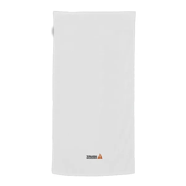 100% Cotton Terry Velour Economy Beach Towel (White) view 3