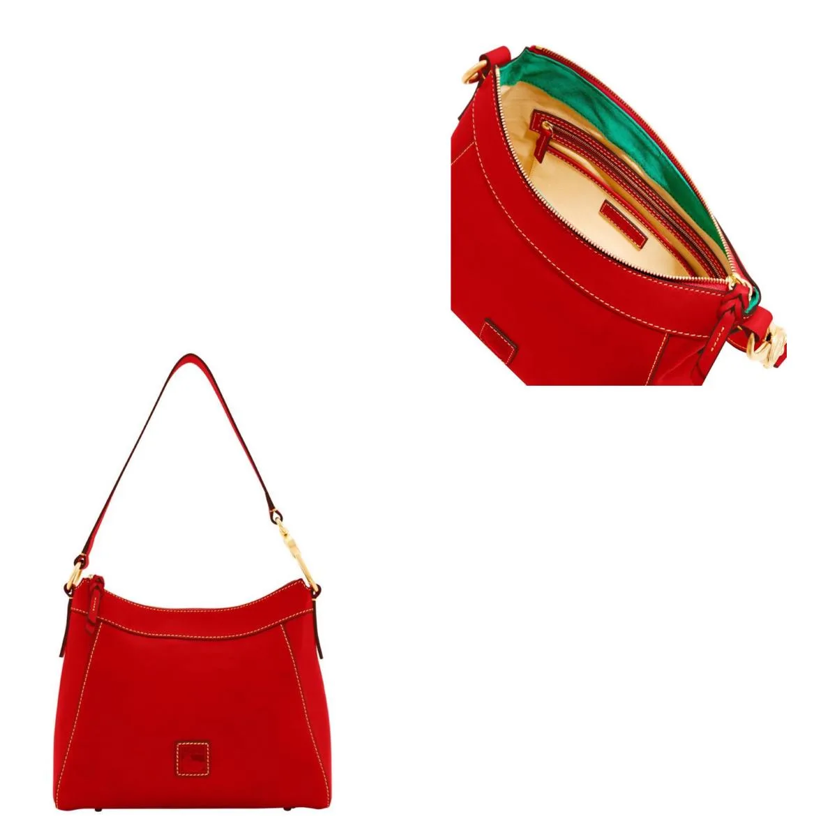 Dooney & Bourke Florentine Red Large Cassidy Hobo