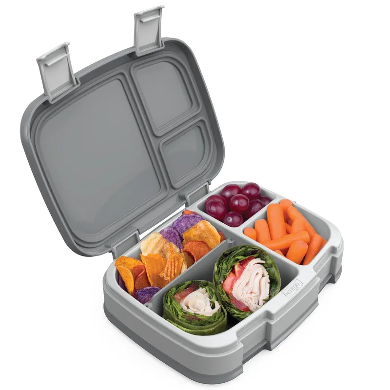 Bentgo Fresh 4 Compartment Leakproof Lunch Box Gray