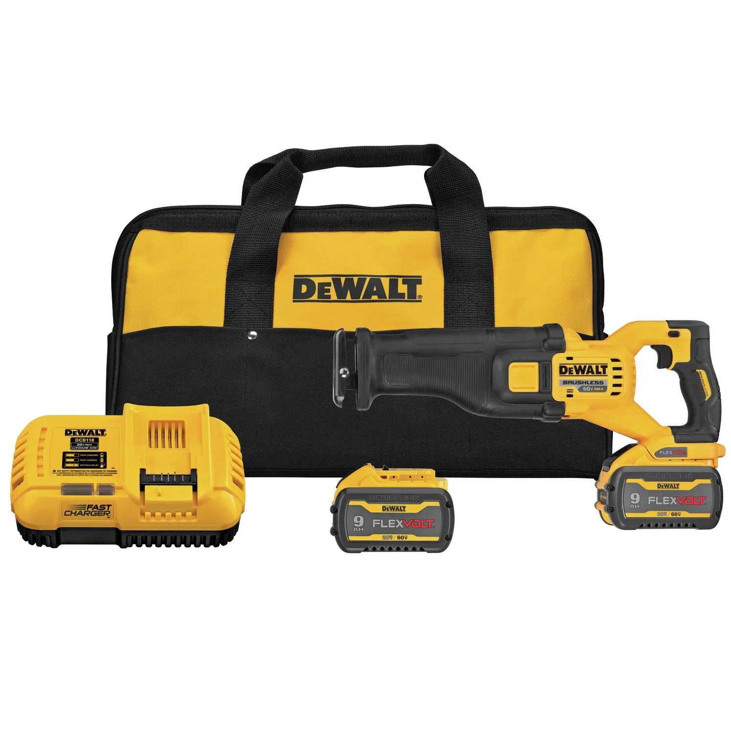 DeWalt Flexvolt 60V Max Brushless Reciprocating Saw Kit W/ 2 Batteries