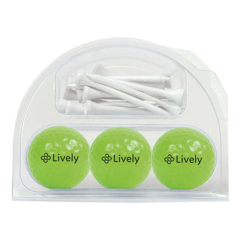 Golf Balls & Tees Clamshell Pack