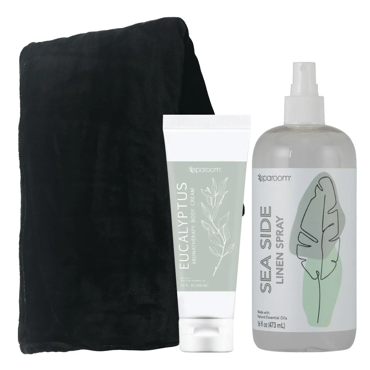 SpaRoom Blanket Kit Black W/Seaside Spray And Euc Lotion
